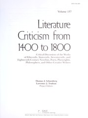 Cover of Literature criticism from 1400 to 1800 by Thomas J. Schoenberg