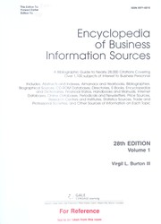 Front cover of Encyclopedia of business information sources by Virgil L. Burton