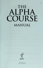 Cover of The Alpha course manual by Nicky Gumbel