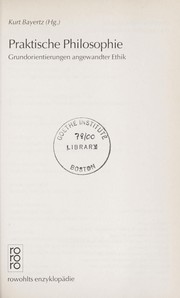 Cover of Praktische Philosophie by Kurt Bayertz