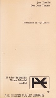 Front cover of Don Juan Tenorio by José Zorrilla