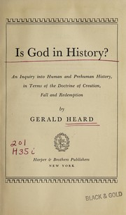 Front cover of Is God in history? by Gerald Heard