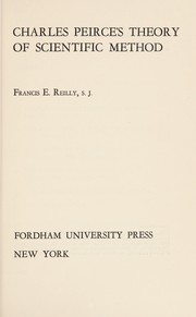 Front cover of Charles Peirce's theory of scientific method by Francis Eagan Reilly