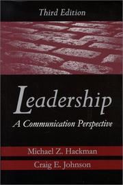 Cover of Leadership by Michael Z. Hackman