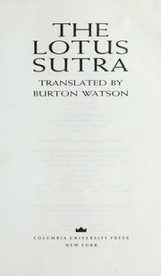 Front cover of The Lotus Sutra by Burton Watson