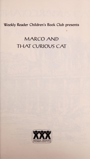 Cover of Marco and that curious cat by John T. Foster