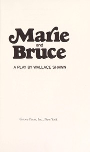 Cover of Marie and Bruce by Wallace Shawn