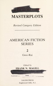 Cover of Masterplots by Frank N. Magill