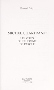 Cover of Michel Chartrand by Fernand Foisy