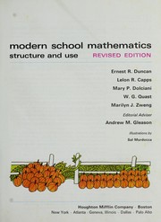 Cover of Modern school mathematics by Ernest R. Duncan