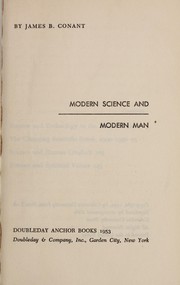 Front cover of Modern science and modern man by James Bryant Conant