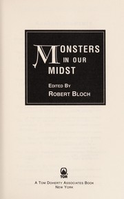 Front cover of Monsters in our midst by Robert Bloch