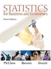 Front cover of Statistics for business and economics by James T. McClave