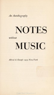 Cover of Notes without music by Darius Milhaud
