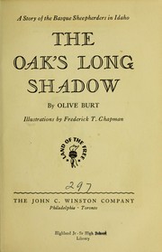 Cover of The oak's long shadow by Olive Woolley Burt