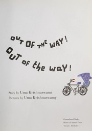 Cover of Out of the way! Out of the way! by Uma Krishnaswami