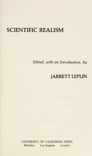 Cover of Scientific realism by Jarrett Leplin