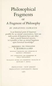 Cover of Philosophical fragments by Unknown