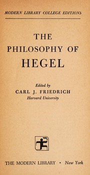 Front cover of Philosophy Hegel by Georg Wilhelm Friedrich Hegel