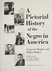 Front cover of A pictorial history of the Negro in America by Langston Hughes
