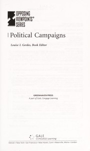 Cover of Political campaigns by Louise I. Gerdes