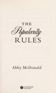 Cover of The popularity rules by Abby McDonald