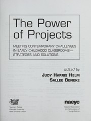 Front cover of The power of projects : meeting contemporary challenges in early childhood classrooms-- strategies and solutions by Judy Harris Helm