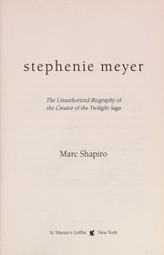 Cover of Stephenie Meyer by Marc Shapiro
