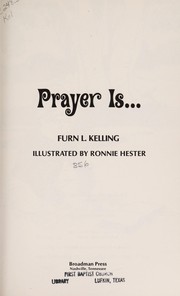 Front cover of Prayer is .. by Furn Kelling
