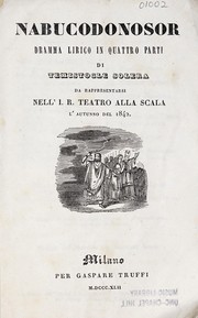 Cover of Nabucodonosor by Temistocle Solera