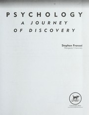 Cover of Psychology : a journey of discovery by Stephen L. Franzoi