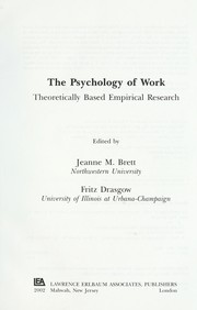 Front cover of The psychology of work by Charles L. Hulin
