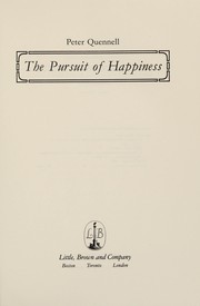 Front cover of The pursuit of happiness by Peter Quennell