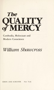 Front cover of The quality of mercy by William Shawcross