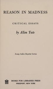 Cover of Reason in madness by Allen Tate