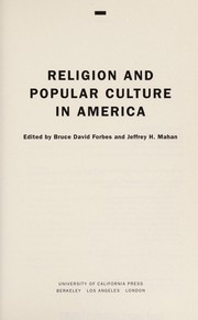 Front cover of Religion and popular culture in America by Bruce David Forbes
