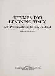Cover of Rhymes for learning times by Louise Binder Scott