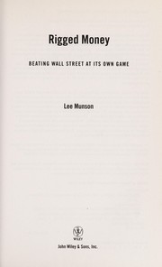 Cover of Rigged money by Lee Munson