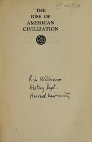 Cover of The rise of American civilization by Charles Austin Beard