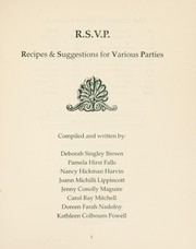 Front cover of R.S.V.P. recipes and suggestions for various parties by Deborah Singley Brown