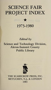 Front cover of Science Fair Project Index 1973-1980 by Joyce McKnight