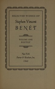Front cover of Selected works of Stephen Vincent Benét by Stephen Vincent Benét