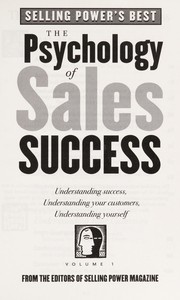Cover of The psychology of sales success by Gerhard Gschwandtner