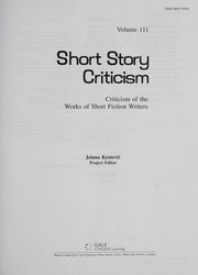 Front cover of Short story criticism by Unknown