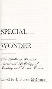 Cover of Special wonder by J. Francis McComas