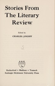 Cover of Stories from the Literary review by Charles Angoff