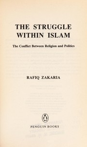 Front cover of The Struggle within Islam by Rafiq Zakaria