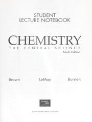 Front cover of Student Lecture Notebook for Chemistry, the central science by Theodore Brown