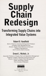 Cover of Supply chain redesign by Robert B. Handfield