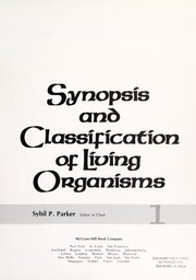 Front cover of Synopsis and classification of living organisms by Unknown